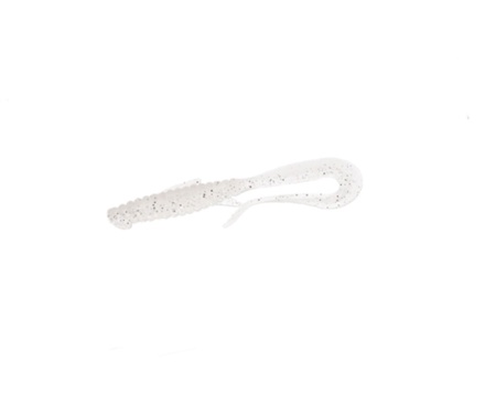 Силікон Angry Baits Mad Worm 3,5" White Silver electrik Glitter UV