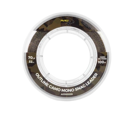 Шок-лідер Avid Carp Outline Camo Mono Snag Leader 0.70мм