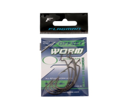 Крючок Flagman Worm Offset  №5/0