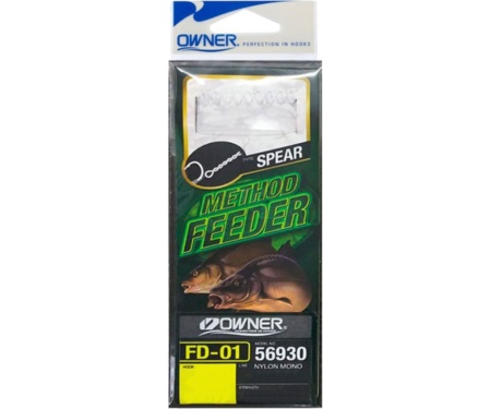 Гачок з повідцем Owner Method Feeder Rig Spear FD-01 №10