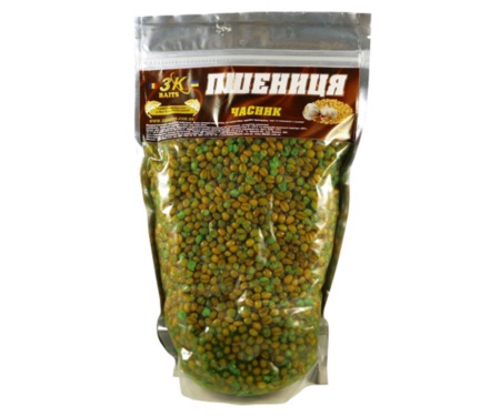Прикормка 3KBaits Пшеница чеснок 0.8кг