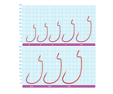 Гачки Owner J-Light Worm Hook 5109 №4 Red