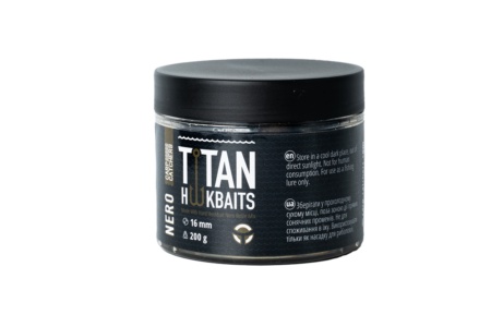 Бойли насадочні варені Titan Hookbaits NERO 16мм