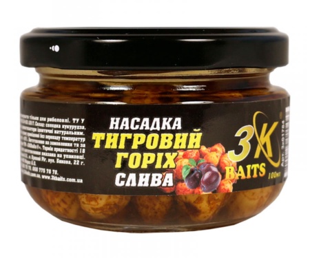 Насадка 3KBaits Premium Тигровий горіх 100мл Слива
