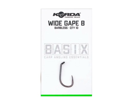 Крючки Korda Basix Wide Gape Barbless №8