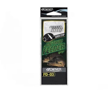 Гачок з повідцем Owner Method Feeder Quick Stop FD-03 №06