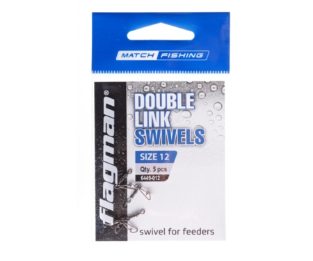 Фідерний подвійний вертлюжок Flagman Double Link Swivels № 12, 5 шт