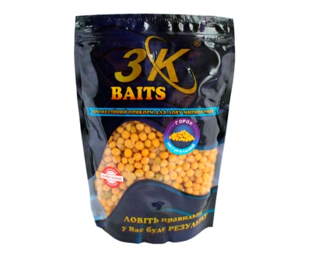 Прикормка 3KBaits Горох натуральний 800 г
