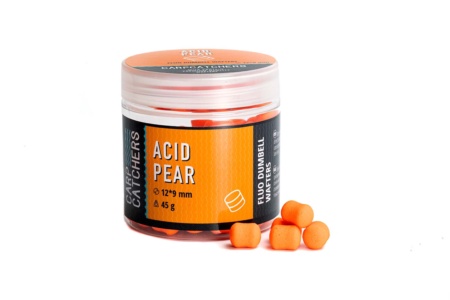 Вафтерc Carp Catchers Fluo Dumbell Wafters ACID PEAR 12*9мм