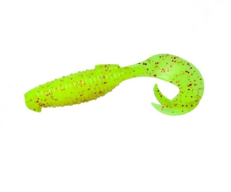 Силікон Keitech Flapper Grub 4" PAL#01 Chartreuse Red Flake