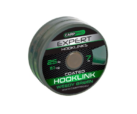 Поводковый материал в оплётке Carp Pro 15 lb 7 м Weedy Green