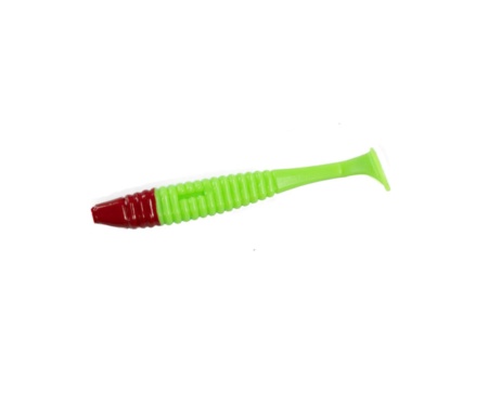 Силікон Angry Baits Shiner 4" 66 Acid Green Red Had UV