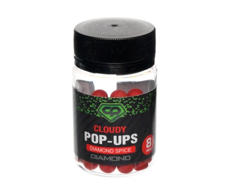 Бойли плаваючі Carp Pro Diamond Cloudy Pop-Ups Diamond Spice 8мм