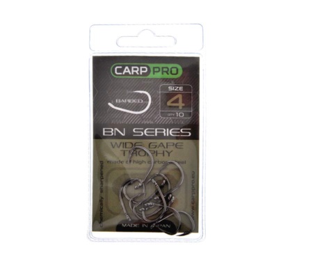 Гачки Carp Pro Black Nickel Wide Gape Trophy №4