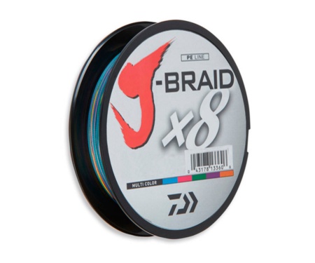 Шнур Daiwa J-Braid x8 Multicolor 300м 0.18мм