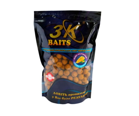 Бойл розчинний 3KBaits 16мм 800г солодка кукурудза