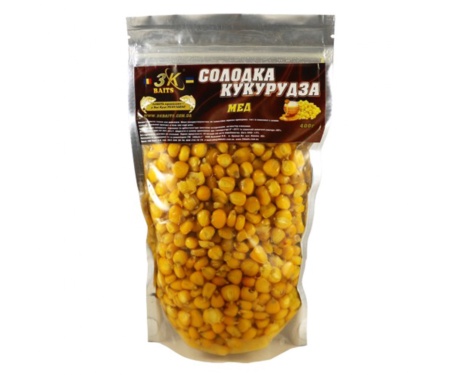 Прикормка 3KBaits Сладкая Кукуруза мед 0.4кг