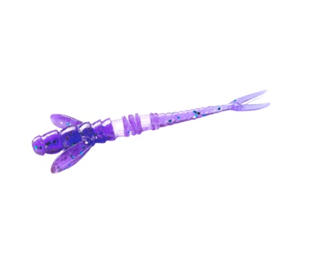 Черв'як Fishup Flit 3" #060 Dark Violet/Peacock & Silver
