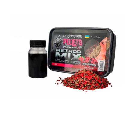 Прикормочний мікс Carptronik Method mix Multi Box Krill/Cranberry