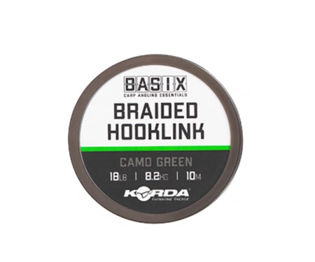 Повідковий матеріал Korda Basix Braided Hooklink Camo Green 18lb 10м