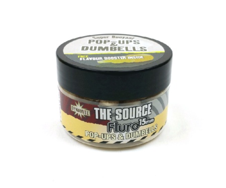 Бойли Dynamite Baits Source White Fluro Pop-Ups and Dumbells 10 мм