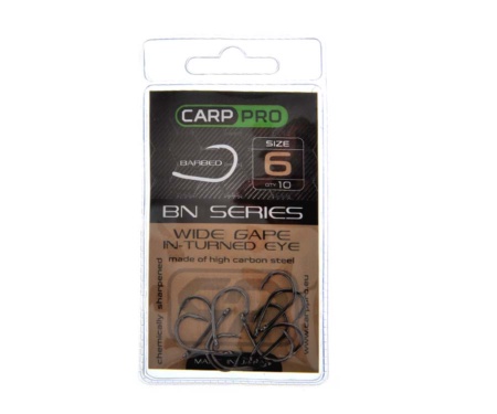Гачки Carp Pro Black Nickel Wide Gape In-turned Eye №6