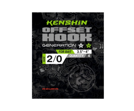 Крючки Azura Kenshin ll Offset Hook PTFE #2/0