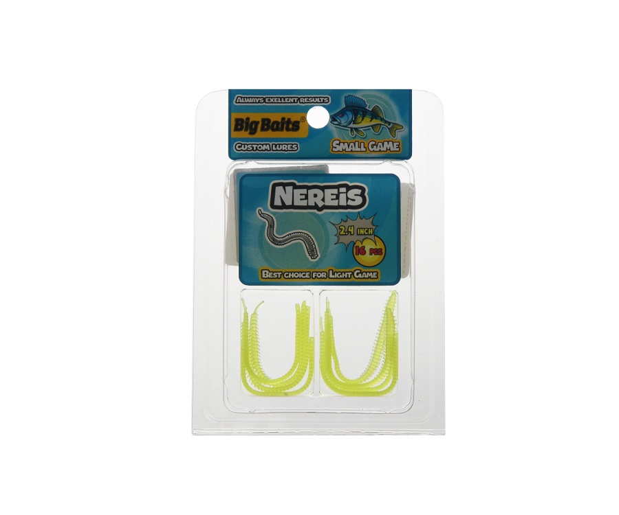 Червь Big Baits  Nereis 2.4" #307 Lemon