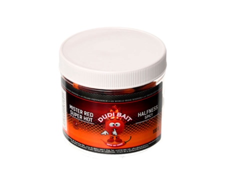 Бойли насадкові Dudi Baits Boilies Carling "Mister Red Super Hot" Halfness 100г Spicy 14мм