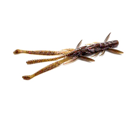 Мягкая приманка Fishup Shrimp 3.6" #050 Green Pumpkin Brown/Red & Purple