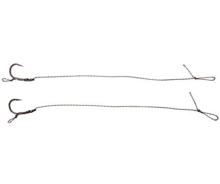 Готовий повідець Carp Pro Wide Gape In-Turned Ready Rig 15см Sinking Braid 25 lb x8 PTFE №4
