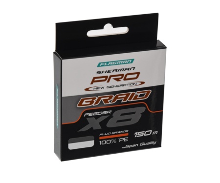 Шнур Flagman Sherman Pro NG Braid X8 Fluo Orange 150м 0.12мм