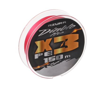 Шнур Azura Diablo Neo X3 Pink 150м #0.3 0.091мм