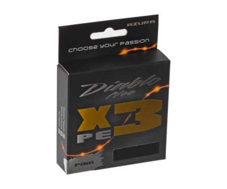 Шнур Azura Diablo Neo X3 Pink 150м #0.3 0.091мм