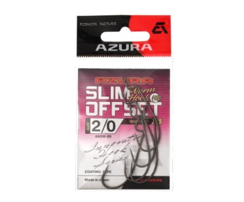 Крючки Azura Slim Offset Worm Hook №2/0 #2