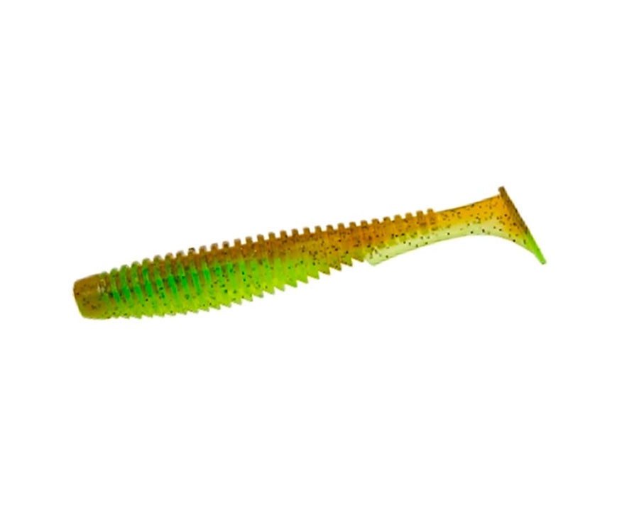 Силикон Fishup U-Shad 3" #204 Green Pumpkin/Chartreuse