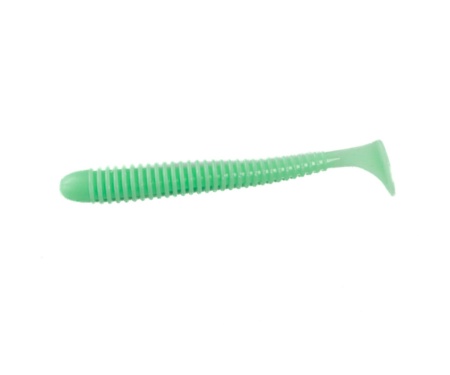 Силікон Angry Baits Zander Worm 3.6" Green Milk UV