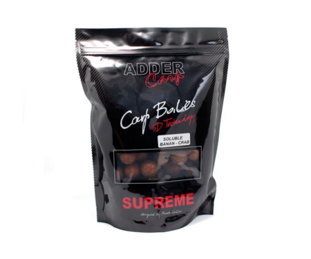 Бойли Adder Carp Supreme Soluble Banan-Crab 700г 24мм