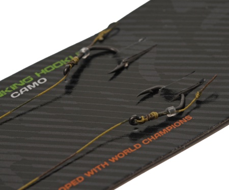 Готовый поводок Carp Pro Camo Hooklink 25см 25 lb PTFE Wide Gape Сapture №4