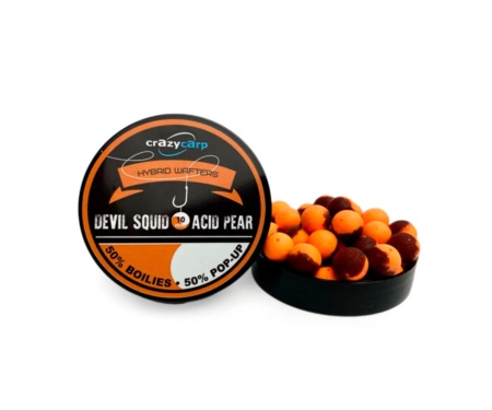 Бойли Crazy Carp Hybrid Wafters Devil Squid & Acid Pear 10мм