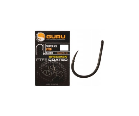 Крючки Guru Super XS Size №16 Barbless/Eyed (без бородки)