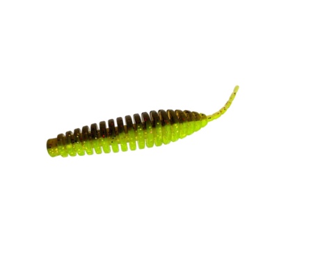 Черв'як Fishup Tanta 3.5" #203 Green Pumpkin/Flo Chartreuse