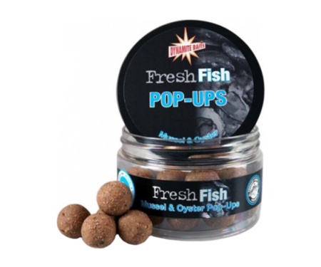 Бойли Dynamite Baits Pop-Ups Fresh Fish Mussel & Oyster 15мм