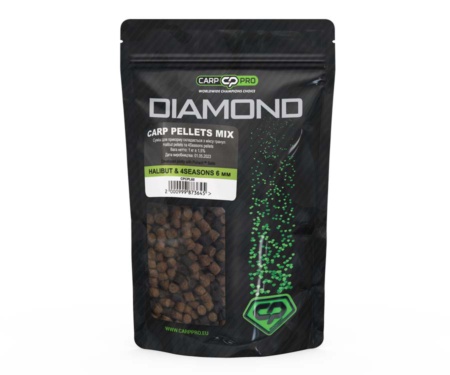 Пелетс-мікс Carp Pro Carp Pellets Mix Hallibut&4Sesons 6мм 1кг