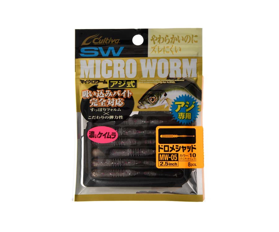 Виброхвост Owner Micro Worm MW-05 82932 2.5" #10 Clear Keimura #2
