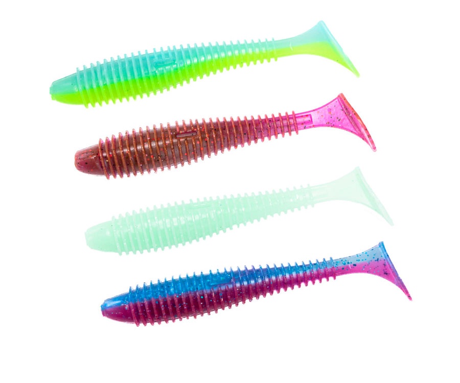 Виброхвост Angry Baits Fatik 3.8" AB MIX3