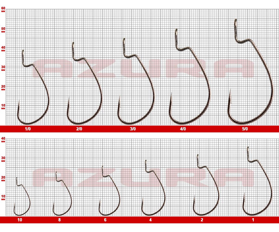 Крючки Azura Kenshin Offset Hook №1/0 #3