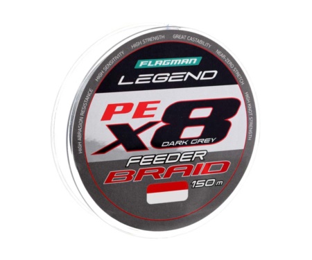 Шнур Flagman Legend Feeder Braid X8 Dark Grey 150м 0.10мм