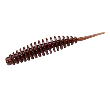 Червь Fishup Tanta 3.5" #050 Green Pumpkin Brown/Red & Purple