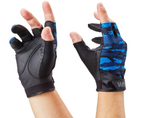 Рукавички Varivas VAG-24 Mesh Glove 3 Blue Camo 3L